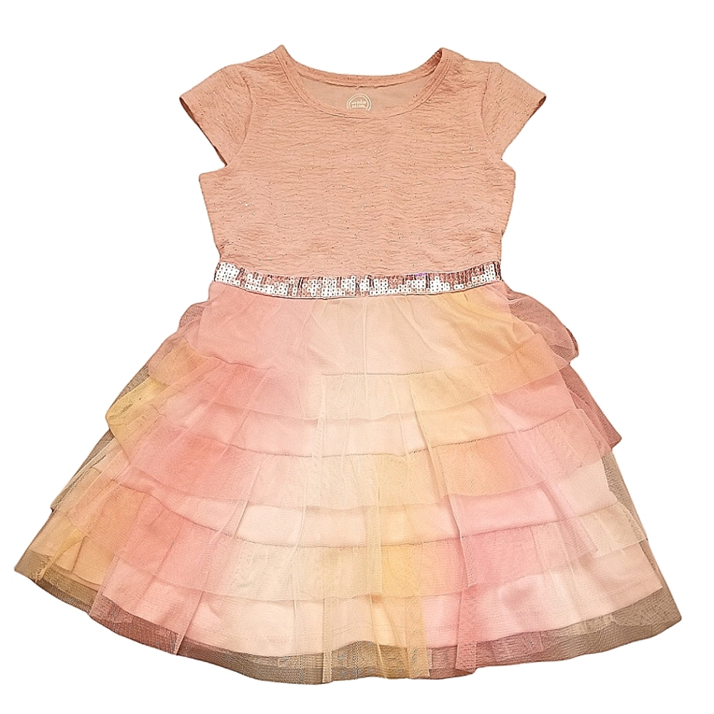 !SALE! Wonder Nation Pink Ruffled Party Dress Sz 4/5